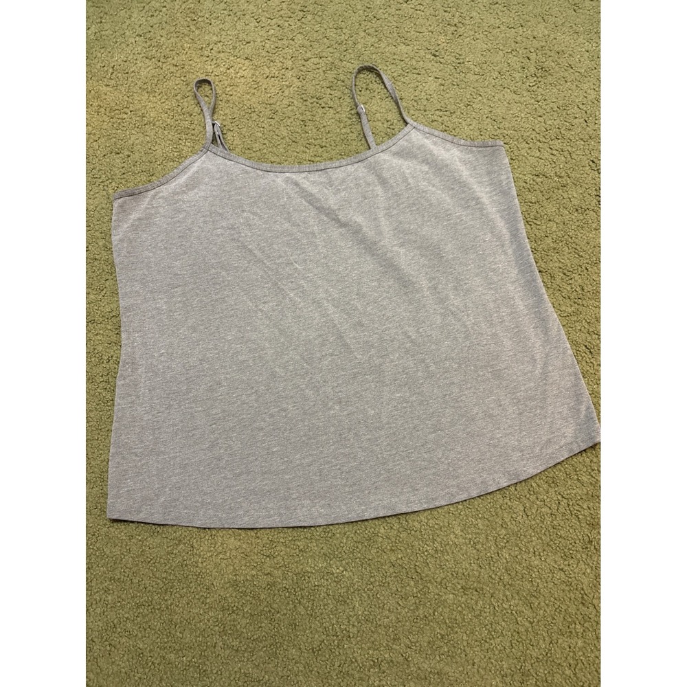 Lane Bryant Heather Gray Cotton Blend Cami Tank Top Plus Size 18/20 Adjustable